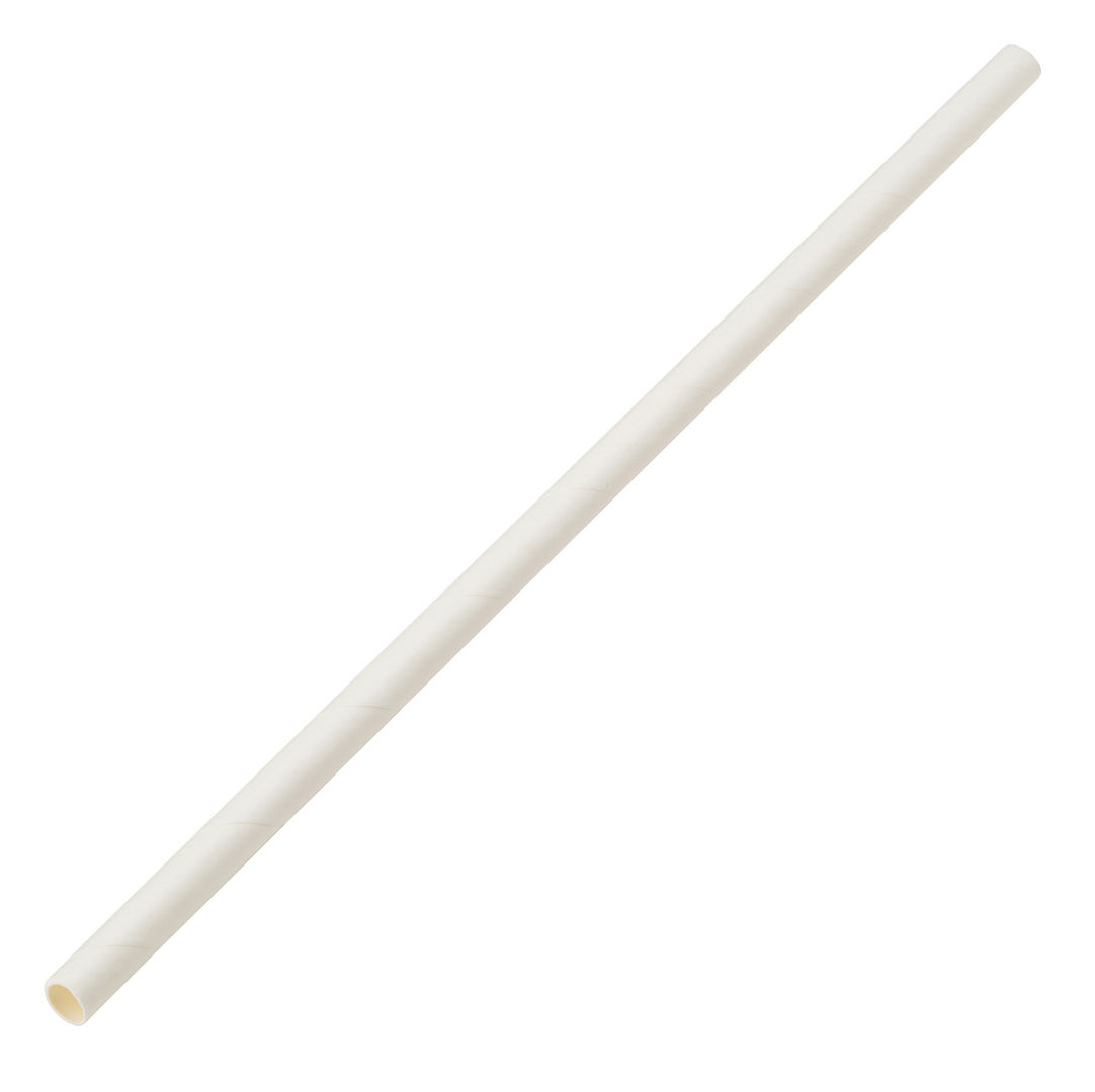 Paper Solid White Straw - F90100-000000-B01024 (Pack of 24)